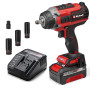 Einhell Professional Boulonneuse sans fil IMPAXXO 18/450 (1 x 4,0 Ah) Power X-Change (18 V, 450 Nm, moteur Brushless, porte-embo