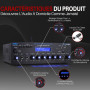 Pyle Amplificateur Bluetooth Stéréo sans Fil, Multi-Canaux, 200 Watts, Système Récepteur Audio pour la Maison avec Radio FM, Blu