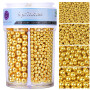 Perles Comestible de Sucre Doré (130g) - Perlé Sucre en 4 Tailles pour desserts perlé Décoration, Cupcakes, Gâteaux, et Biscuits