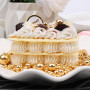 Perles Comestible de Sucre Doré (130g) - Perlé Sucre en 4 Tailles pour desserts perlé Décoration, Cupcakes, Gâteaux, et Biscuits