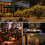 Lot de 2 Guirlande Solaire Exterieur, Totale 16m 160LED Lumineuse Étanche, 8 Modes Décoration pour Jardin Terrasse Cour Noël Mar