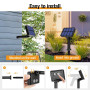Lot de 2 Guirlande Solaire Exterieur, Totale 16m 160LED Lumineuse Étanche, 8 Modes Décoration pour Jardin Terrasse Cour Noël Mar