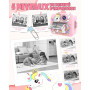 Appareil Photo Instantané Enfants Licorne 2.4" Écran, Vidéo 1080P & Zoom 16X, Appareil Photo Enfant avec Impression Thermique sa