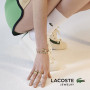 Lacoste Bracelet en Chaîne pour Femme Collection LOVE MY CROC en Acier Inoxydable (Doré ou Argenté) avec Breloques Cœur et Croco