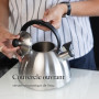 FLORINA - Bouilloire Inox (2,5 l) I Bouilloire Sifflante BRILLO I Poignée Résistante à la Chaleur I Bouilloire non Electrique I 