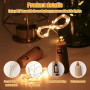 Lhdfyqt 20 Pièces Guirlande Lumineuse à LED pour Bouteille, 20 LED 2M Bouchon Lumineux pour Bouteille, Étanche Guirlande Bouteil