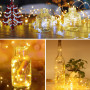Lhdfyqt 20 Pièces Guirlande Lumineuse à LED pour Bouteille, 20 LED 2M Bouchon Lumineux pour Bouteille, Étanche Guirlande Bouteil