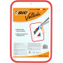 BIC Velleda Tableau Double Face Effaçable à Sec (30 x 44 cm), Parfait pour la Maison, Bordure Rouge, Lot de 1