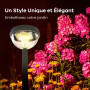 Linkind Lampes Solaires de Jardin, 3000K Blanc Chaud, Lampes Solaires d'Extérieur avec Détecteur de Lumière, 3 Modes d'Éclairage
