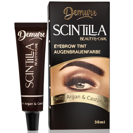 Demure - Kit de Teinture pour Sourcils – Kit de Coloration des Sourcil Avec Crème Couleur et Oxydant - Effet Longue Durée Jusqu'