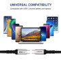 SUMPK Câble USB C à USB C court de 50 cm 2 paquets, 3.1 Gen 2 10 Gbps 100W 4K USB C câble de charge rapide pour la transmission 
