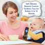 Soulagement des Dentition Jouet pour Bébés 3-6 12 Mois Cadeaux, Télécommande en Jouets de Bain en Silicone pour 3 6 9 Mois Autis