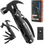 BIBURY Cadeau Homme, 12 en 1 Outil Multifonction, Cadeau Fete des Peres, Camping Gadget Insolite Utile, Cadeau Anniversaire Papa