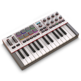 Akai Professional MPK Mini IV Clavier MIDI USB-C pour Débutants et Producteurs – Pads de Batterie MPC, Molettes Pitch & Mod, Cou