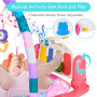AOMIG Tapis d'eveil Piano,Tapis d'eveil Bebe Tapis de Musical pour Bebe Contient 5 Jouets Suspendus Amovibles 3 Modes de Clavier