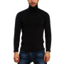 Toocool Pull à Col Roulé pour Homme - Chaud, Coupe Slim, Doublure Polaire en Peluche, Coton pour Les Activités de Plein Air LO-A