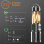 Relybo Lampe Torche Led Ultra Puissante, Torche Led Puissante Rechargeable 500000 Lumen, Lampe Tactique, 2 Interrupteurs, Gradat