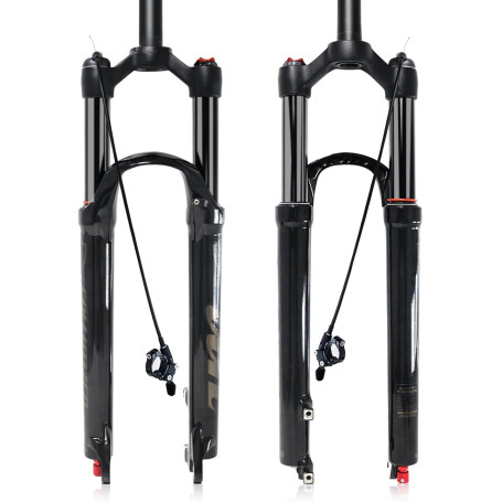 splumzer Fourche VTT 26 27,5 29 Pouces Fourche à Suspension VTT Voyage 120 mm, 1-1/8 Tube Droit/Tube Conique Fourches VTT