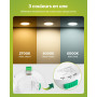 Fondiiz Lot de 20 Spot LED Encastrable Dimmable, 6W 700LM Spot LED Extra Plat Blanc Chaud 2700K Blanc Neutre 4000K Blanc Froid 6
