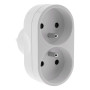 Multiprise biplite pour façade 16A - Blanc - Zenitech