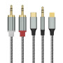 câble rca pour iphone, câble rca jack 3.5mm mâles vers 2 rca mâles, Type-C vers 2 RCA (câble RCA 3 en 1) pour téléphone, tablett