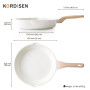 Kordisen Poele Ceramique Induction 32 cm, Poêle à Frire Antiadhésive, Saine et Non Toxique, Sans PFOA et PFAS