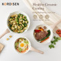 Kordisen Poele Ceramique Induction 32 cm, Poêle à Frire Antiadhésive, Saine et Non Toxique, Sans PFOA et PFAS