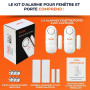 tiiwee Lot de 4 alarmes pour fenêtre et Porte - Protection Anti-effraction - 120 DB - avec Piles (4)