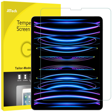 JETech Protection Écran pour iPad Pro 12,9 Pouces Modèle 2022/2021/2020/2018 (6ème/5ème/4ème/3ème Génération), Film de Protectio