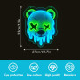 Flixyticy Enseigne Lumineuse Néon Ice Bear, Panneau lumineux suspendu à LED pour chambre d'enfant, décoration murale, fête, vaca
