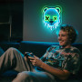 Flixyticy Enseigne Lumineuse Néon Ice Bear, Panneau lumineux suspendu à LED pour chambre d'enfant, décoration murale, fête, vaca