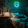 Flixyticy Enseigne Lumineuse Néon Ice Bear, Panneau lumineux suspendu à LED pour chambre d'enfant, décoration murale, fête, vaca
