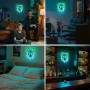 Flixyticy Enseigne Lumineuse Néon Ice Bear, Panneau lumineux suspendu à LED pour chambre d'enfant, décoration murale, fête, vaca