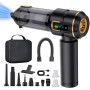 Lyiazsoy Aspirateur à Main Rechargeable, aspirateur sans Fil Puissant de 27000 PA, Vitesse de Rotation de 220000 Tours/Minute, a