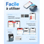 NIIMBOT B1 Étiqueteuse Portable, Identification Automatique pour Larges Étiquettes Autocollante, Facile à Utiliser pour Le Burea