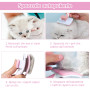 Vinabo Brosse Autonettoyante Pour Animaux de Compagnie,Brosse Pour Poils Longs et Courts,Pour Chiens Chats Eliminer Efficacement