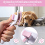 Vinabo Brosse Autonettoyante Pour Animaux de Compagnie,Brosse Pour Poils Longs et Courts,Pour Chiens Chats Eliminer Efficacement