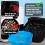 Silicone Air Fryer, 2 Pièces Moule Air Fryer, 20cm Moule Silicone air Fryer, Réutilisable Plat Silicone air Fryer, Air Fryer Sil