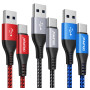 Câble USB C [1M/Lot de 3],Câble USB C Charge Rapide Tressé 3A Câble USB A vers USB Type C pour Samsung Galaxy S23 S22+ S21 S20 U