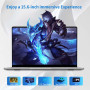 Ordinateur Portable 15,6 Pouces 8 Go RAM 256 Go SSD N4000 Processeur Écran IPS Full HD PC Portable Win 11 WiFi 5 BT Mini HDMI Ch