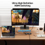 BENFEI Switch HDMI 4 Ports 4K@60Hz, 2K@144Hz, HDCP 2.3 【avec Prise en Charge de l'égalisation adaptative Transmission 9,14m】 Com