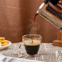 Stylusella Tasses à café en verre à double paroi de 150 ml, lot de 2 tasses isothermes avec poignées, Tazas de Cafe Con Estilo