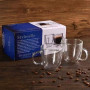 Stylusella Tasses à café en verre à double paroi de 150 ml, lot de 2 tasses isothermes avec poignées, Tazas de Cafe Con Estilo