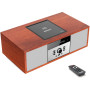 Chaîne Hi-FI Stéréo Bluetooth,WISCENT Vintage Micro HiFi Systems Lecteur CD, 30W RMS avec Streaming Audio Bluetooth, Poste Lecte