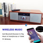 Chaîne Hi-FI Stéréo Bluetooth,WISCENT Vintage Micro HiFi Systems Lecteur CD, 30W RMS avec Streaming Audio Bluetooth, Poste Lecte