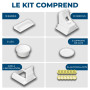 Hoffenbach Serrure Magnétique Invisible pour Sécurité Enfant – 12 Verrous & 3 Clés – Protection pour Placards, Portes & Tiroirs 