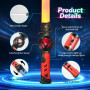Meleager Sabre Laser Enfants, 2 Pièces Télescopique Sabre Laser LED((Bleu+Rouge)-15 Couleurs Changeantes, Rechargeable, Rétracta