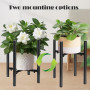 CAIXINYI Support Plante réglable, Porte Plante noir, Porte Plante Interieur universel pour une utilisation intérieure et extérie