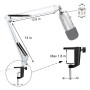 Blue Yeti Arm Support de microphone avec protection contre le vent Compatible avec le microphone Blue Yeti Pro de YOUSHARES (bla