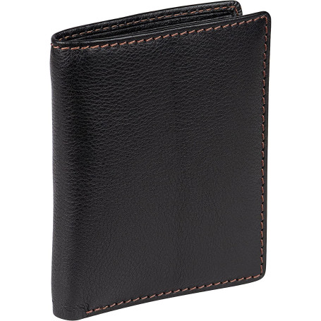 Theodore Portefeuille Homme en Cuir - Porte-Cartes Vertical à 2 Volets, 10 Emplacements, Compartiment Billets - Protection RFID 